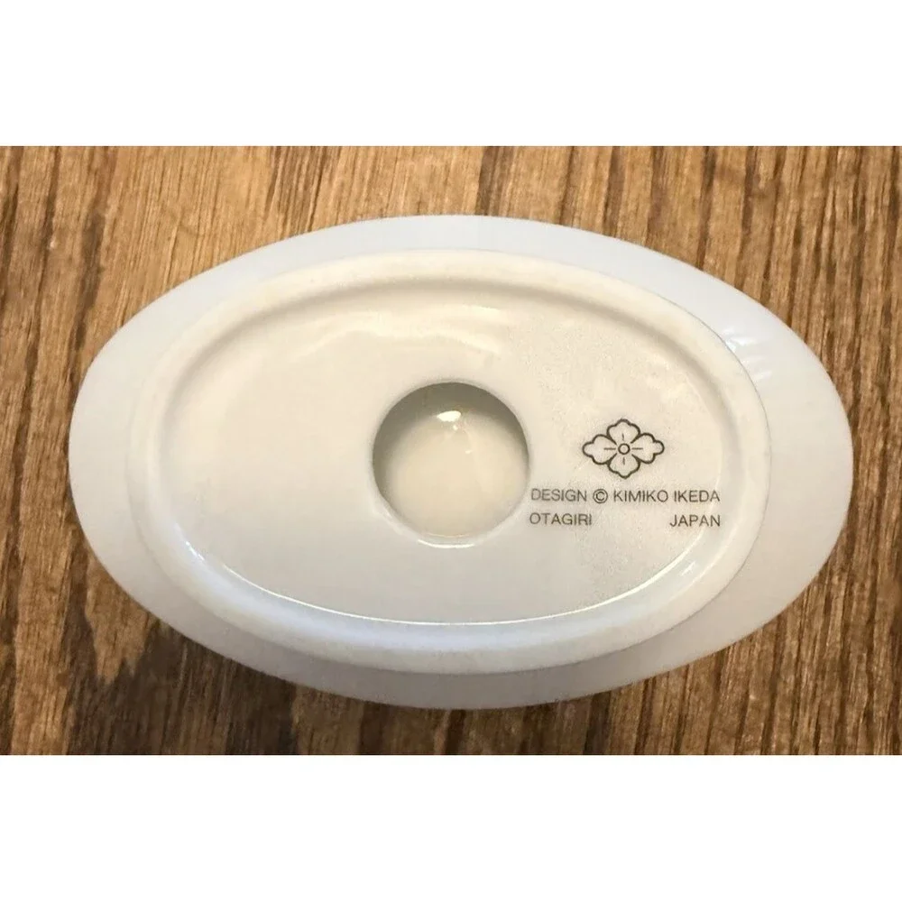 Otagiri Japanese Porcelain Tropical Floral Oval Soap Dish